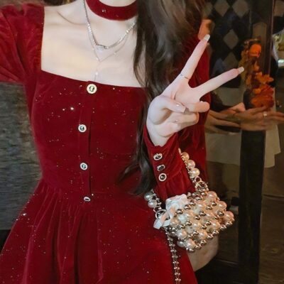 Festive Velvet Dress