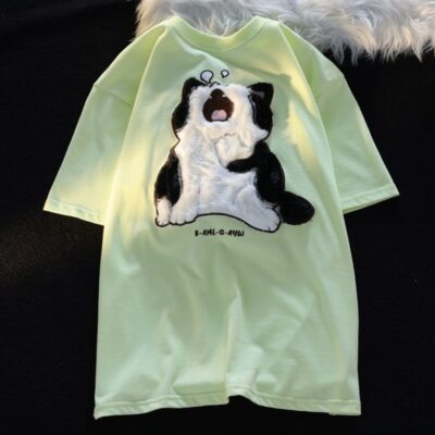 Japanese-style Sleepy Cat T-Shirt