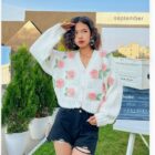 Thick Knitted Cardigan - Vintage Aesthetic word1