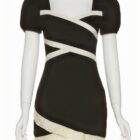 Summer Lace Square Collar Dress - Korean Aesthetic word2