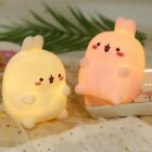 Kawaii Molang bunny lamp, two soft silicone night lights with cute faces.