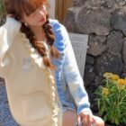 Milkshake Knitted Cardigan - Harajuku Aesthetic word1