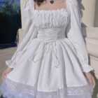 Fancy Lace Dress - French Aesthetic word2