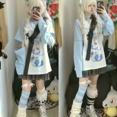 Harajuku Detachable Sleeve T-Shirt - Cutecore