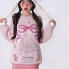 Rabbit Sweater - Kawaii Vintage word3