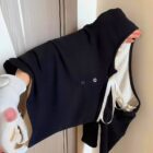 Knitted Bow Lace Sweatshirt - Vintage Aesthetic word1