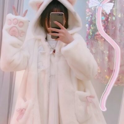 Pink Neko Fur Coat
