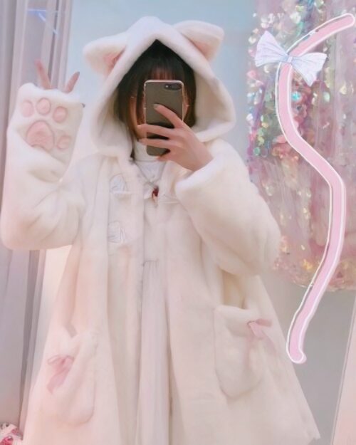 Pink Neko Fur Coat