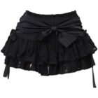 High Waist French Style Bow Skirt - Y2K Aesthetic word3
