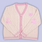 Embroidered Cardigan Sweater - Kawaii Clothes word1