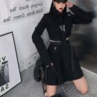 Kakkoi Style Pleated Set - Gothic Aesthetic word2