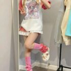 Printed Pink Kawaii T-Shirt - Cutecore Aesthetic word3