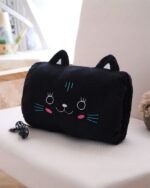Black kawaii usb hand warmers featuring a cat face design.