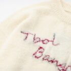 Loose Embroidered Sweater - Stretched Cat word1