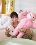 Sanrio muscular plushies featuring Hello Kitty and My Melody plush toys.