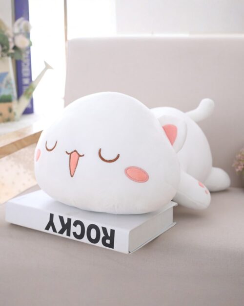 Kawaii Mochi Peach Cat Plushie - Mochi and Goma