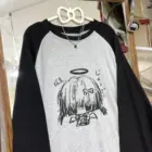 Japanese Style Gray Sweatshirt - Animecore Aesthetic word3