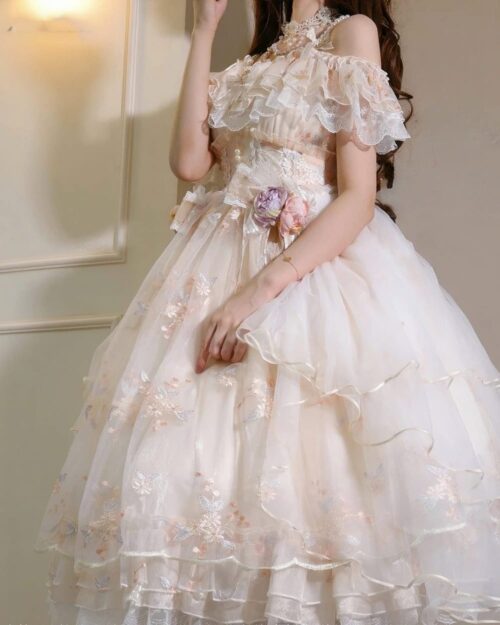 Floral Puffy Lolita Dresses - Princesscore