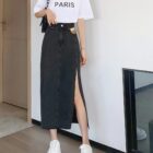 Denim Long Skirt - Korean Clothes word3