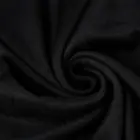 Close-up of black gothic aesthetic dress fabric, textured and swirling.