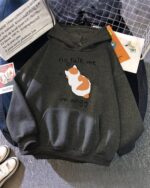 No talk me im angy hoodie featuring a cat graphic. Casual long sleeve sweatshirt.