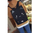 Kawaii Aesthetic Neko Backpack - School Edition word1