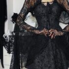 Meshy Top - Gothic Aesthetic word1