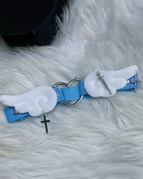 Winged Heart - Kawaii Leg Accesory - Blue