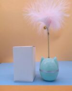Kawaii cat toy: Automatic feather tumbler with cat-shaped device and packaging.