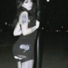 Skull Printed Tight Dress - Gothic Aesthetic word2