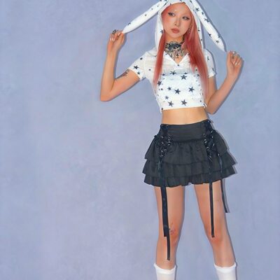 Rabbit Ears Hooded T-shirt - Kawaii Clothes