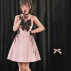 Dark Bowed Dress - Kawaii Goth word2