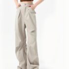 Rivet Design Loose Pants - Korean Aesthetic word1