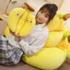 Cute banana plushies - three pack edition, featuring smiling plush bananas with brown stems.