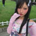 Retro Style Long Sleeves Pink Top - Cutecore Aesthetic word2