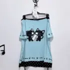 Off-Shoulder Black Cat T-Shirt word3