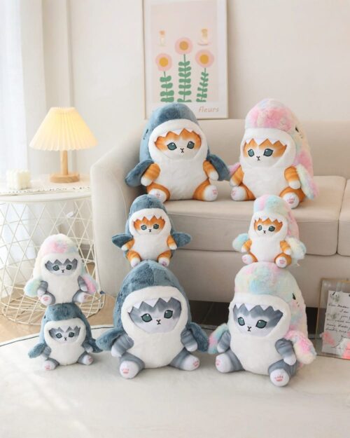Kawaii Mango the Cosplay Cat Plushie - Shark Edition