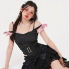 High Waist French Style Bow Skirt - Y2K Aesthetic word3