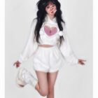 Kawaii Fluffy Pajama Set word1