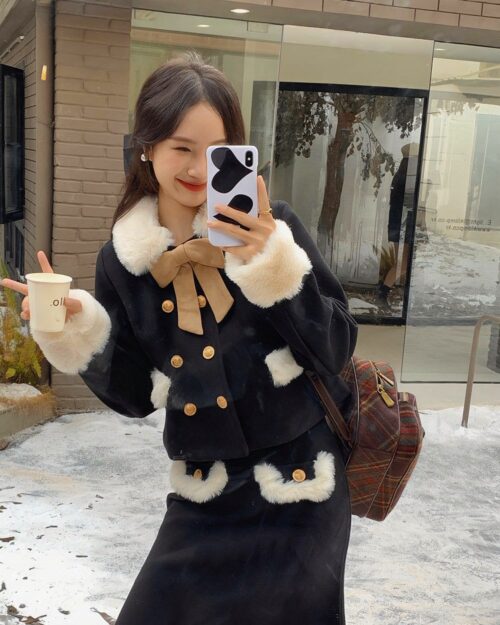 Retro Style Winter Set - French Aesthetic