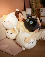 Kawaii chonky cat plushie collection of soft, oversized stuffed animals.