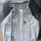 Kawaii Cat Paw Print Hoodie - Harajuku Aesthetic word2