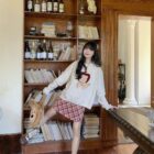 Apple Bear Sweater - Cottagecore Aesthetic word3