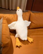 A large, plush giant goose plush toy, Feather Gang.