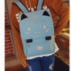 Kawaii Aesthetic Neko Backpack - School Edition word1