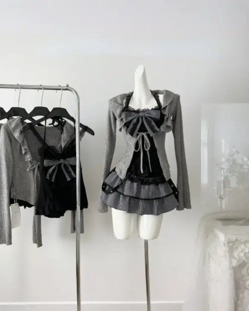 Dark Gyaru Set - Gothic Lolita Aesthetic