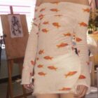 Slim Fit Goldfish Dress - Y2K Aesthetic word1