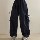 Loose Laced Trousers - Korean Aesthetic word2