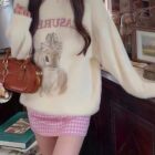 Treasure Bag Bunny Sweater - Vintage Aesthetic word2