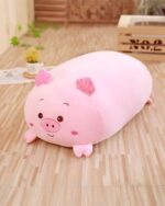 Pink animal mochi plushie, a cute pig-shaped cushion toy.